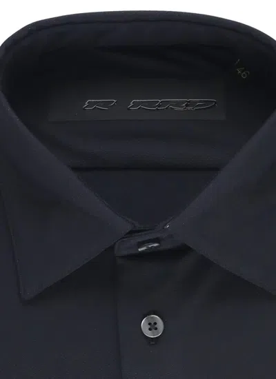 Rrd Oxford Jacquard Shirt In Black