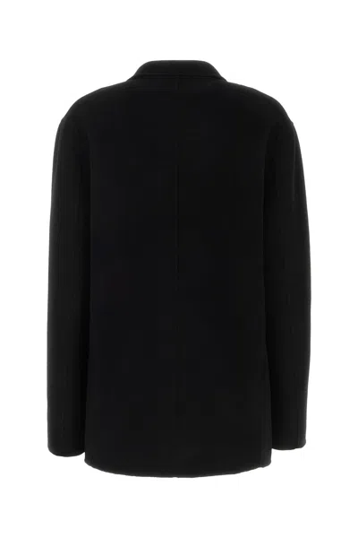 Philosophy Di Lorenzo Serafini Felted Double Breasted Blazer In Black