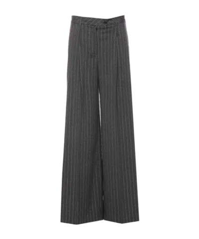 Liu •jo Hornstripe Casual Pants In Gray