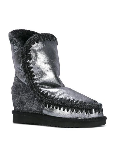 Shop Mou 'int Eskimo' Boots In Metallic