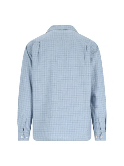 Sunflower Pocket Shirt" Checked Shirt Light Blue
