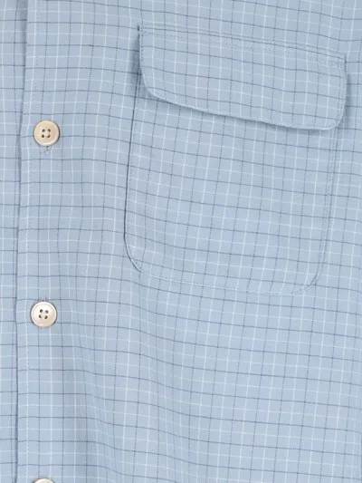 Sunflower Pocket Shirt" Checked Shirt Light Blue
