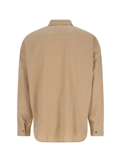 Sunflower Beige Button-up Shirt With Chest Pocket In Neutral