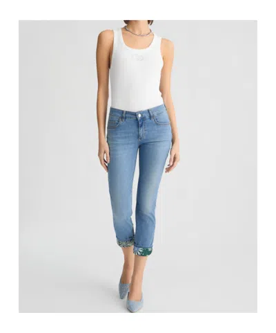 Liu •jo Flared Printed Denim Jeans
