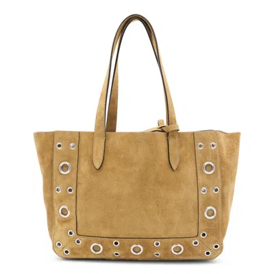 Valentino Studded Dual Handle Tote Bag In Brown