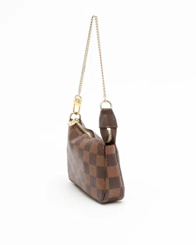 Pre-owned Louis Vuitton Damier Ebene Mini Pochette Accessories Bag