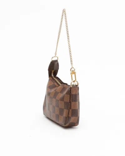 Pre-owned Louis Vuitton Damier Ebene Mini Pochette Accessories Bag