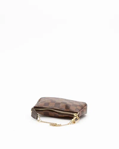 Pre-owned Louis Vuitton Damier Ebene Mini Pochette Accessories Bag