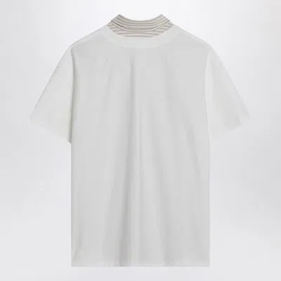 Maison Margiela White Reversed Shirt T-shirt In Gray