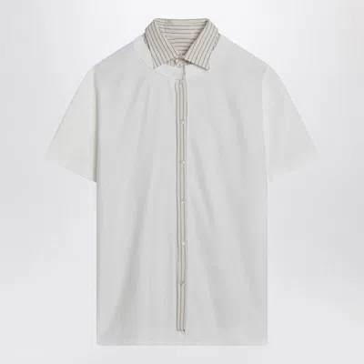 Maison Margiela White Reversed Shirt T-shirt In Gray