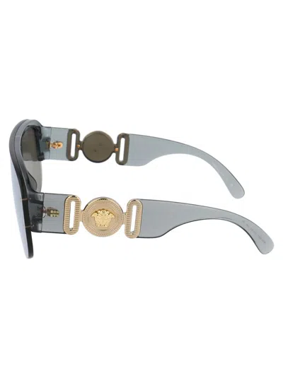 Versace Ve4391 Transparent Grey Sunglasses In Gray