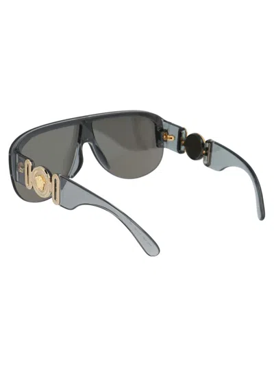 Versace Ve4391 Transparent Grey Sunglasses In Gray
