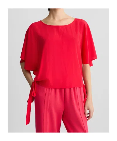 Liu •jo Tie-down Hem Top In Red