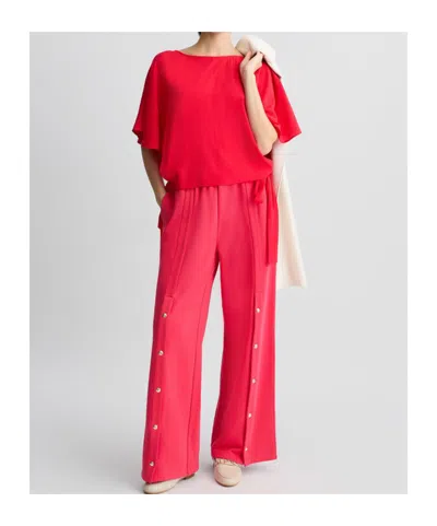 Liu •jo Tie-down Hem Top In Red