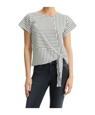 Liu •jo Short Sleeve Striped T-shirt In Blue