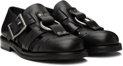 Martine Rose Bondage Belt Sandals In Black