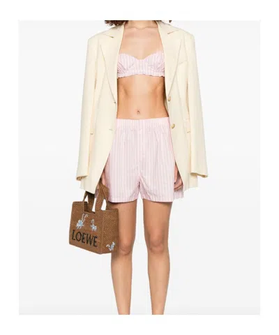 Philosophy Di Lorenzo Serafini Striped Bra Short Set In Pink