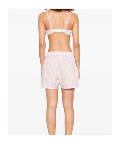 Philosophy Di Lorenzo Serafini Striped Bra Short Set In Pink