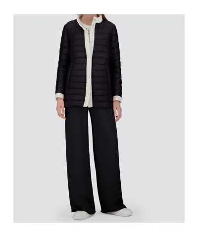 Herno Quilted Snap-button Down Jacket In Black