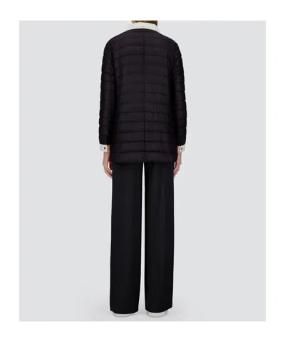 Herno Quilted Snap-button Down Jacket In Black