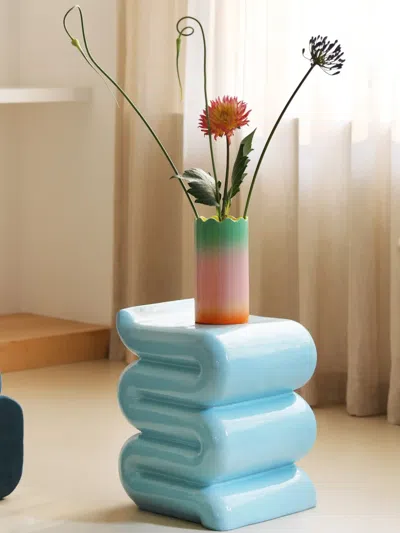 &k Amsterdam Fade Scalloped Vase (12cm)