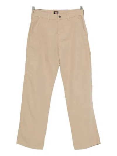 Dickies Canvas Carpenter Cotton Trousers In Neutral