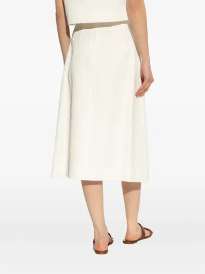 Dolce & Gabbana Textured Front-split Skirt In White