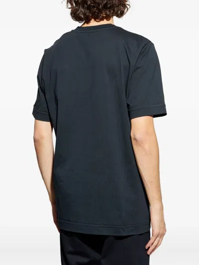 Moncler Logo-patch Cotton T-shirt In Blue