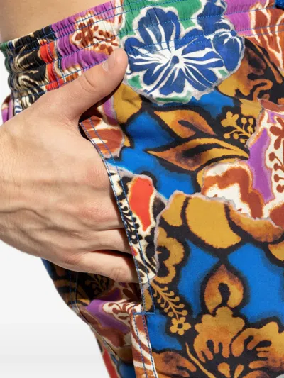 Palm Angels X Vilebrequin Floral-print Swim Shorts In Multi