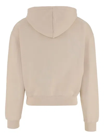 Jacquemus Grosgrain-trimmed Zippered Hoodie With Logo Detail In Yellow