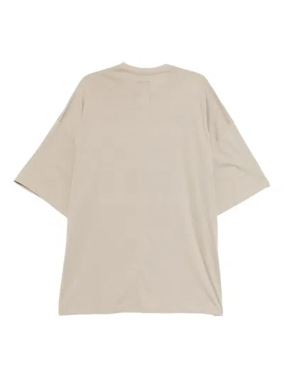 Rick Owens X Champion Text Printed Crewneck T-shirt In Neutral