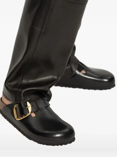 Birkenstock Boston Slides In Black