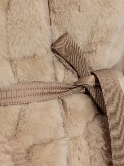 Moncler Sleeveless Down Vest In Brown