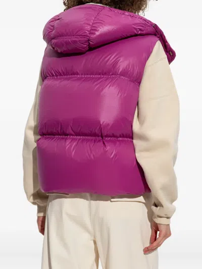 Moncler Tyrian Purple Nylon Pario Sleeveless Down Jacket In Purple