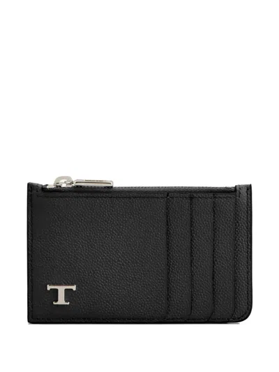 Tod's Credit Card Holder In Leather In Black