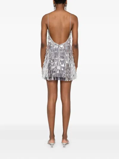 Retroféte Amalie Paillette-embellished Tulle Mini Dress In Silver