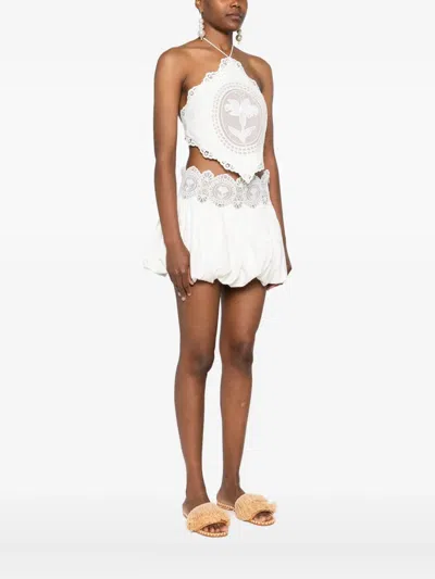 Retroféte Summer Halter Top In White