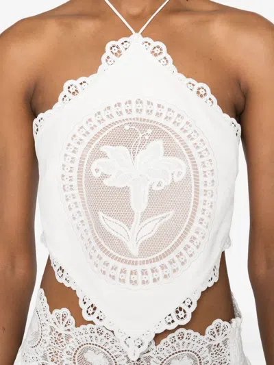 Retroféte Summer Halter Top In White
