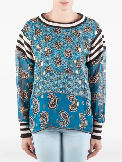 Pre-owned Anna Sui Vintage  Paisley Floral Top