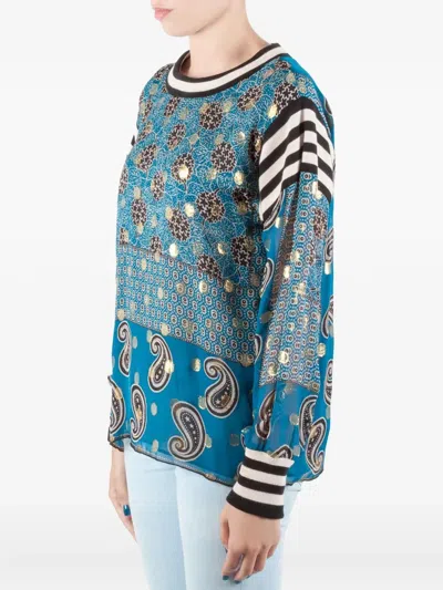 Pre-owned Anna Sui Vintage  Paisley Floral Top
