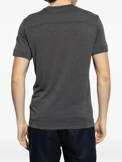 Moncler Logo-print Short-sleeve T-shirt In Gray