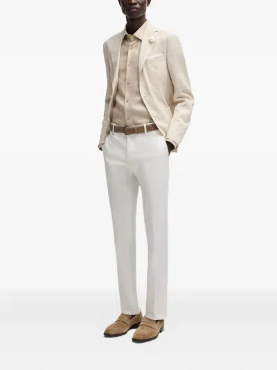 Hugo Boss Tailored Trousers In White
