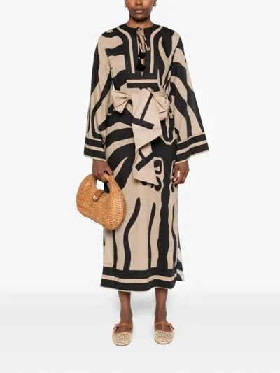 Johanna Ortiz Cruiser Printed Tunic Dress In Neutral
