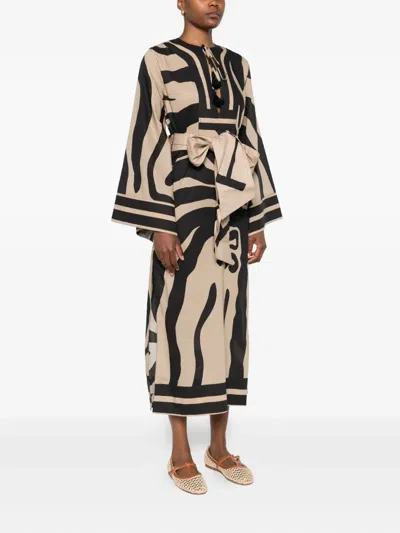 Johanna Ortiz Cruiser Printed Tunic Dress In Neutral