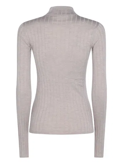 Brunello Cucinelli Slim Fit High Neck Knitwear In Neutral