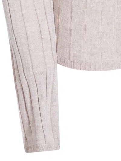 Brunello Cucinelli Slim Fit High Neck Knitwear In Neutral
