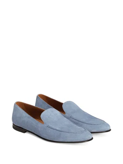 Dolce & Gabbana Suede Slip-on Loafers In Blue