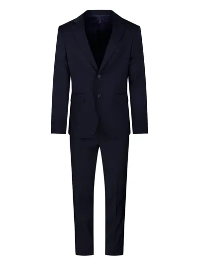 Santaniello Tailored Black Wool Suit In Black