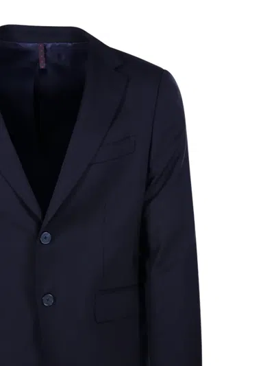 Santaniello Tailored Black Wool Suit In Black