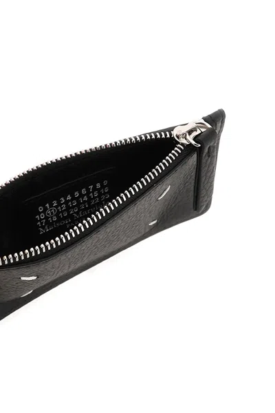 Maison Margiela Leather Zipped Cardholder In Black